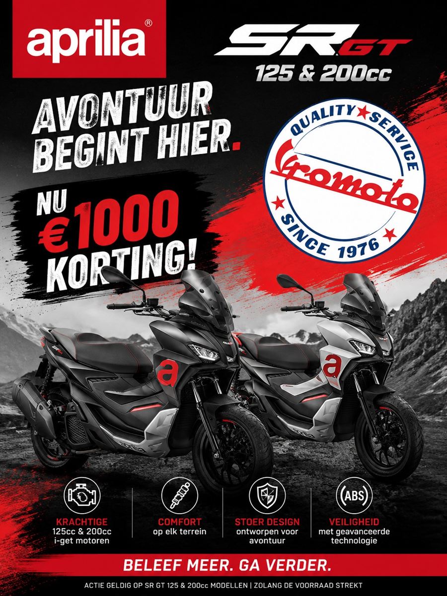 Promotie Aprilia SR GT 125 & 200cc