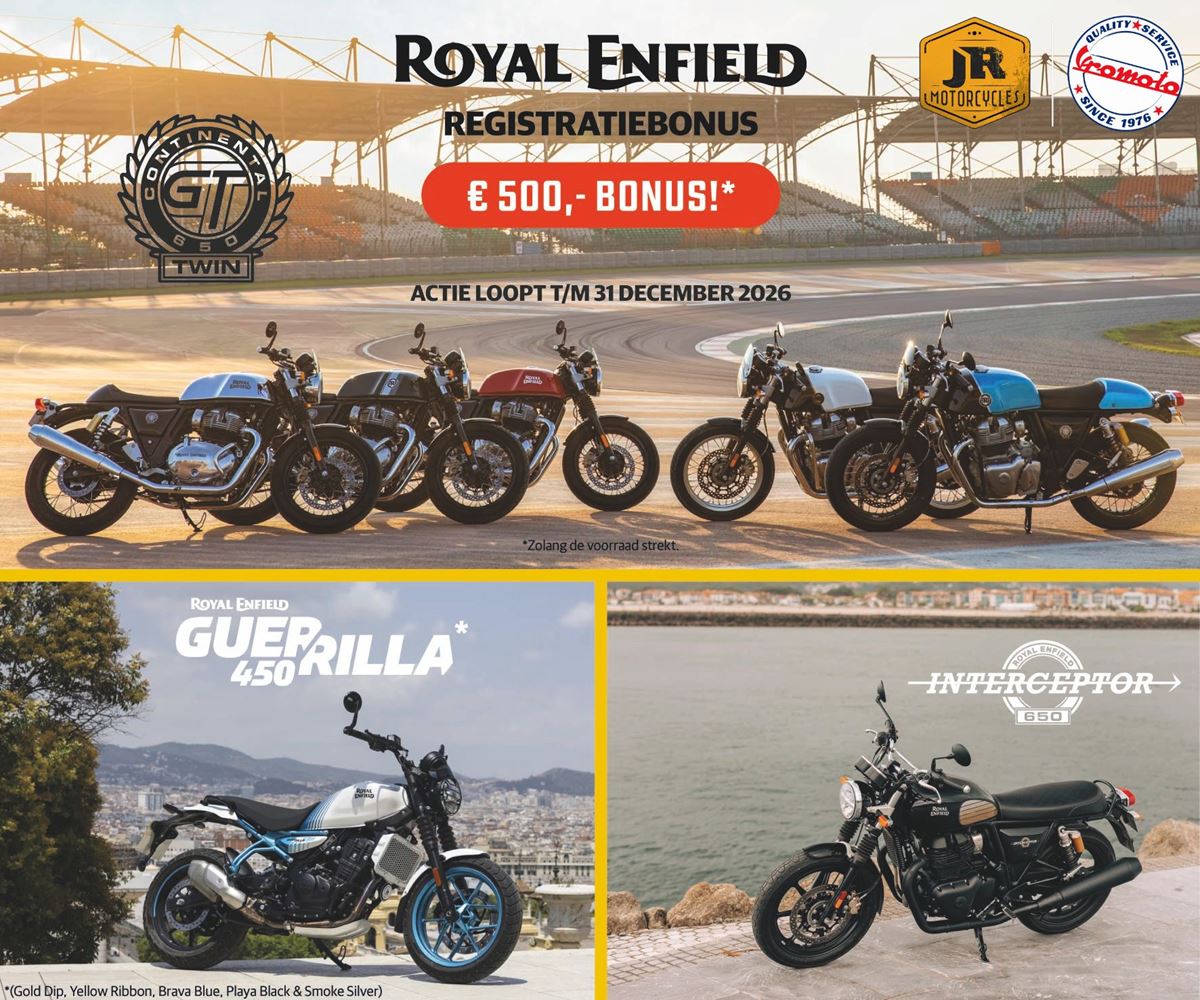 Promotie Royal Enfield Registratie Bonus € 500